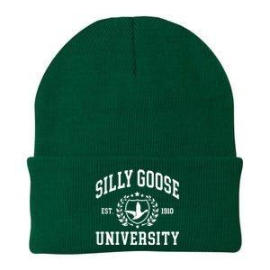 Funny Meme School Bird Silly Goose University Design Knit Cap Winter Beanie