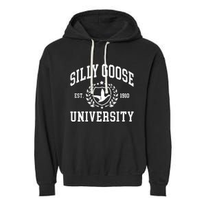 Funny Meme School Bird Silly Goose University Design Garment-Dyed Fleece Hoodie