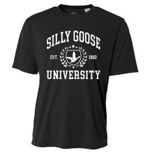 Funny Meme School Bird Silly Goose University Design Cooling Performance Crew T-Shirt