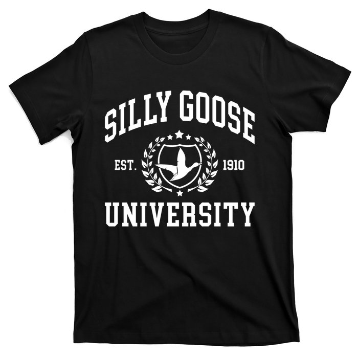 Funny Meme School Bird Silly Goose University Design T-Shirt