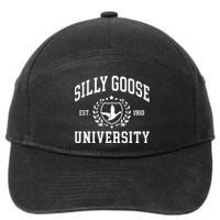 Funny Meme School Bird Silly Goose University Design 7-Panel Snapback Hat