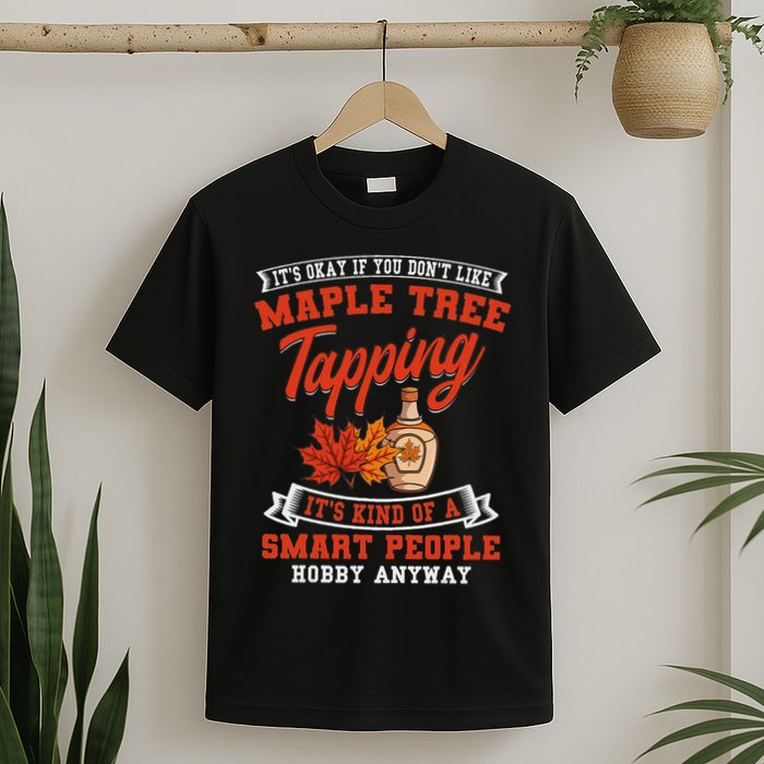 Funny Maple Syrup Tree Tapping Smart People Hobby T-Shirt