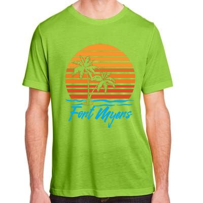 Fort Myers Sunset Palm Trees Beach Vacation Tourist Funny Gift Adult ChromaSoft Performance T-Shirt