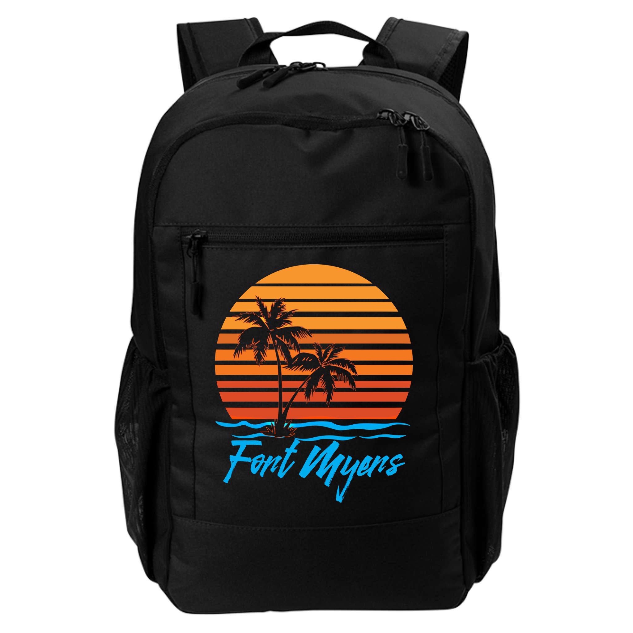 Fort Myers Sunset Palm Trees Beach Vacation Tourist Funny Gift Backpack