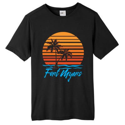 Fort Myers Sunset Palm Trees Beach Vacation Tourist Funny Gift Tall Fusion ChromaSoft Performance T-Shirt