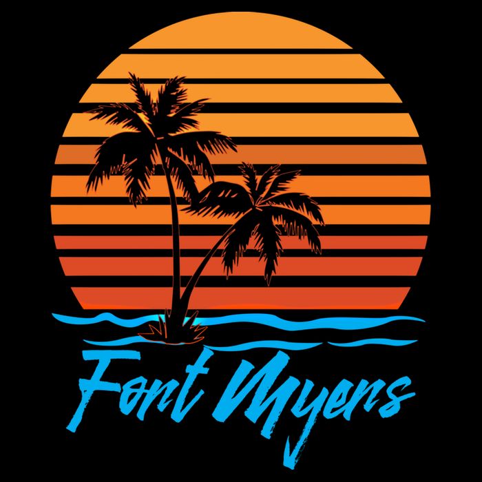 Fort Myers Sunset Palm Trees Beach Vacation Tourist Funny Gift Bucket Hat