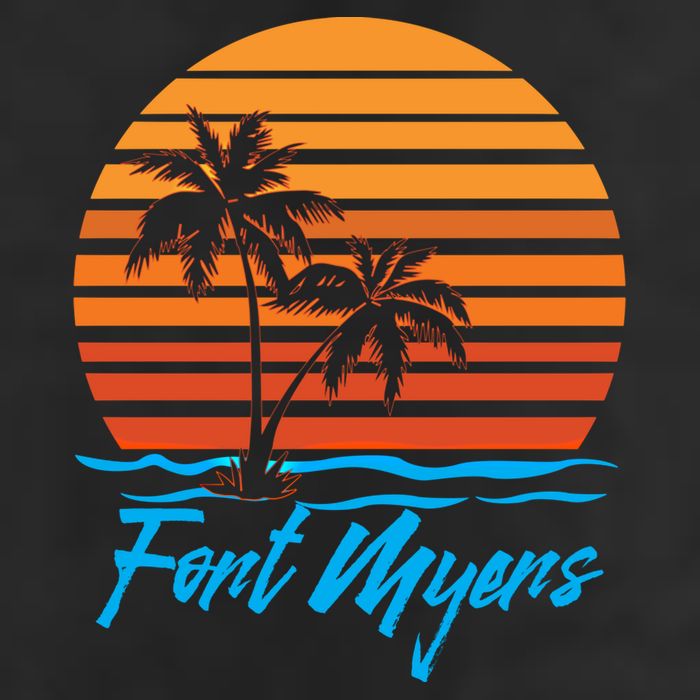 Fort Myers Sunset Palm Trees Beach Vacation Tourist Funny Gift Hat