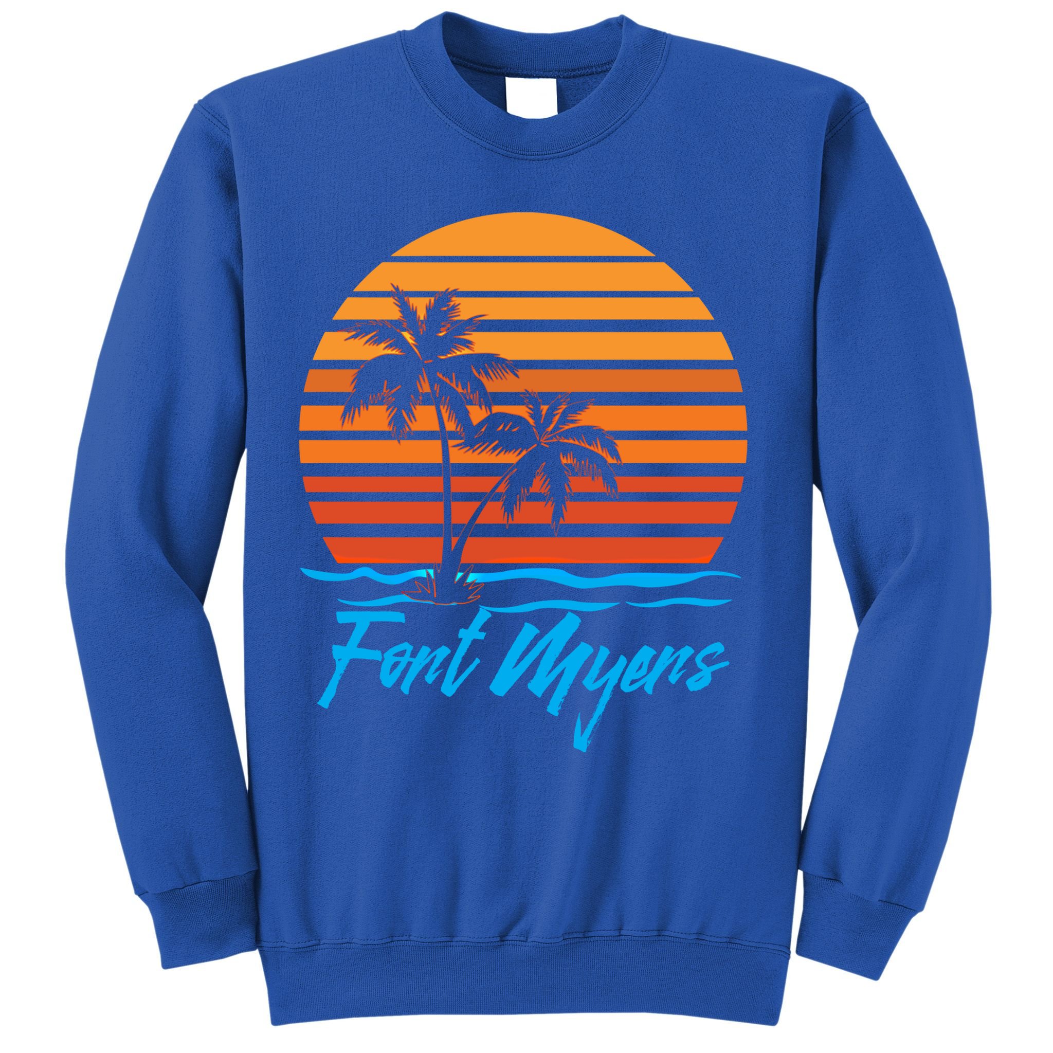 Fort Myers Sunset Palm Trees Beach Vacation Tourist Funny Gift Sweatshirt