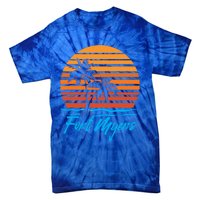 Fort Myers Sunset Palm Trees Beach Vacation Tourist Funny Gift Tie-Dye T-Shirt