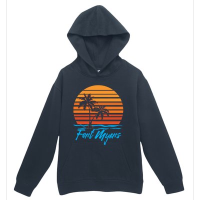 Fort Myers Sunset Palm Trees Beach Vacation Tourist Funny Gift Urban Pullover Hoodie