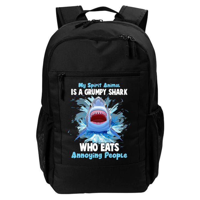 Funny My Spirit Animal Is A Grumpy Shark Backpack
