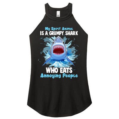 Funny My Spirit Animal Is A Grumpy Shark Women's Perfect Tri Rocker Tank