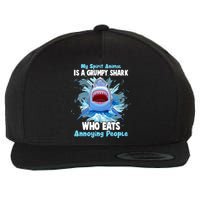 Funny My Spirit Animal Is A Grumpy Shark Wool Snapback Cap
