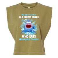 Funny My Spirit Animal Is A Grumpy Shark Garment-Dyed Women's Muscle Tee