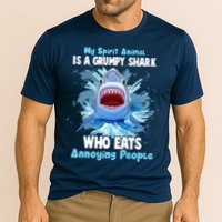Funny My Spirit Animal Is A Grumpy Shark Cooling Performance Crew T-Shirt