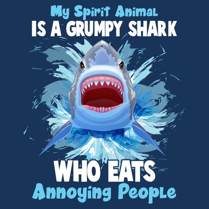 Funny My Spirit Animal Is A Grumpy Shark Hoodie