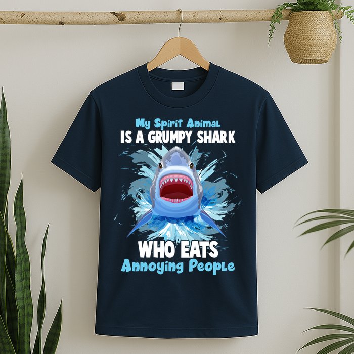 Funny My Spirit Animal Is A Grumpy Shark T-Shirt