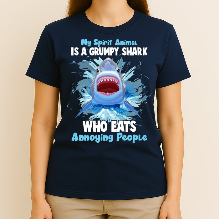 Funny My Spirit Animal Is A Grumpy Shark T-Shirt