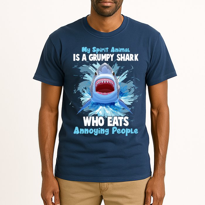 Funny My Spirit Animal Is A Grumpy Shark Tall T-Shirt