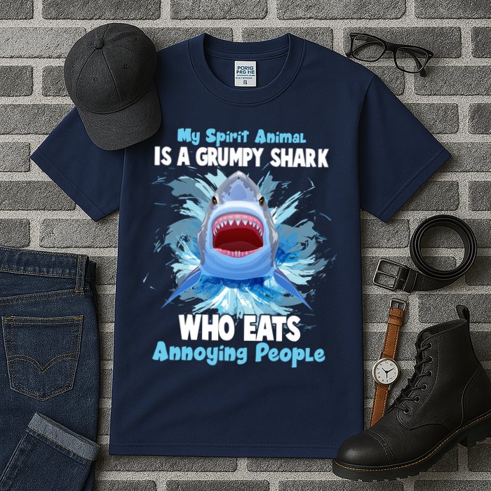 Funny My Spirit Animal Is A Grumpy Shark Tall T-Shirt
