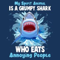 Funny My Spirit Animal Is A Grumpy Shark Tall T-Shirt