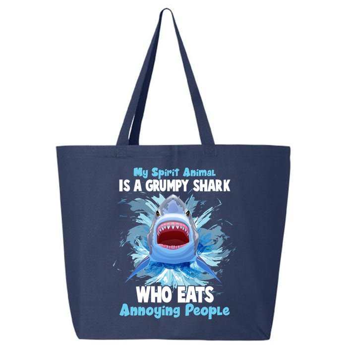 Funny My Spirit Animal Is A Grumpy Shark 25L Jumbo Tote