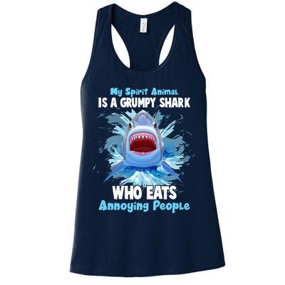 Funny My Spirit Animal Is A Grumpy Shark Womens Tank Top