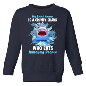 Funny My Spirit Animal Is A Grumpy Shark Toddler Sweatshirt