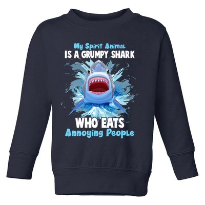 Funny My Spirit Animal Is A Grumpy Shark Toddler Sweatshirt