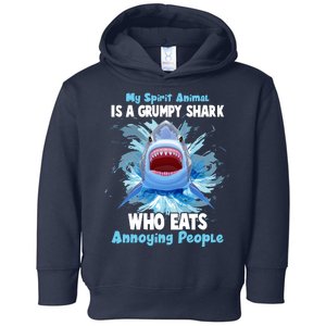 Funny My Spirit Animal Is A Grumpy Shark Toddler Hoodie