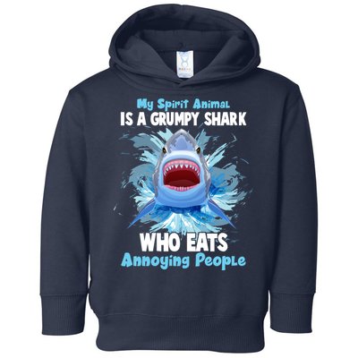 Funny My Spirit Animal Is A Grumpy Shark Toddler Hoodie