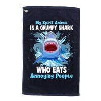 Funny My Spirit Animal Is A Grumpy Shark Golf Towel