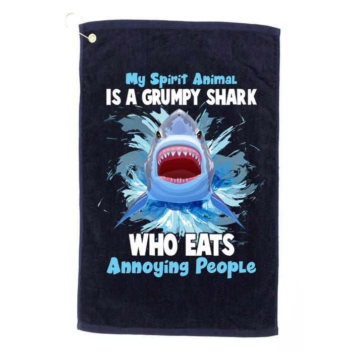 Funny My Spirit Animal Is A Grumpy Shark Golf Towel