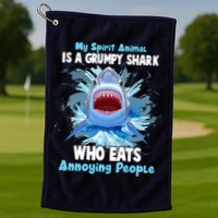 Funny My Spirit Animal Is A Grumpy Shark Golf Towel