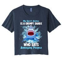 Funny My Spirit Animal Is A Grumpy Shark Crop Top