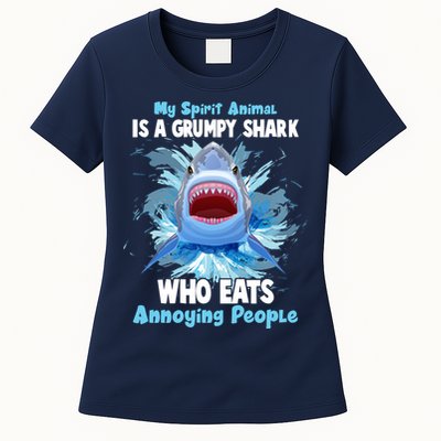 Funny My Spirit Animal Is A Grumpy Shark Womens T-Shirt