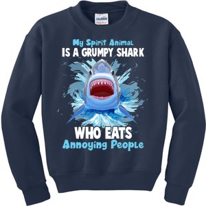 Funny My Spirit Animal Is A Grumpy Shark Kids Sweatshirt