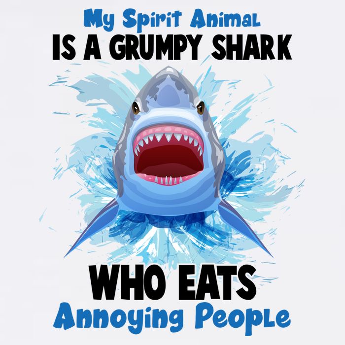 Funny My Spirit Animal Is A Grumpy Shark Garment-Dyed Sweatshirt