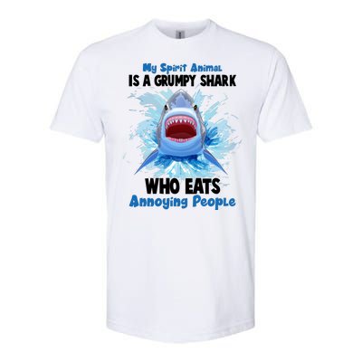 Funny My Spirit Animal Is A Grumpy Shark Softstyle® CVC T-Shirt