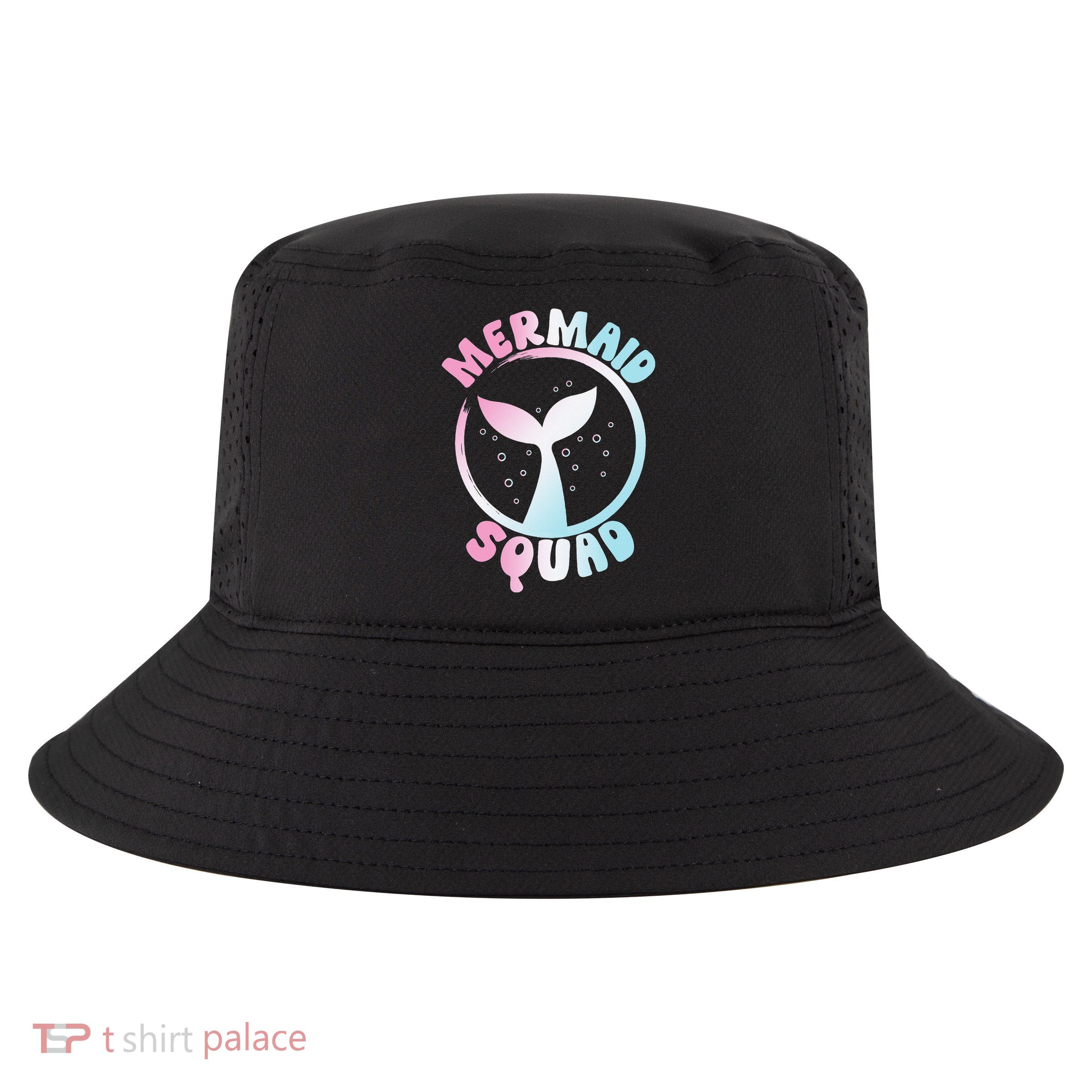 Funny Mermaid Squad Swimming Mermaid Cool Comfort Performance Bucket Hat