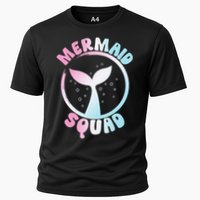Funny Mermaid Squad Swimming Mermaid Cooling Performance Crew T-Shirt