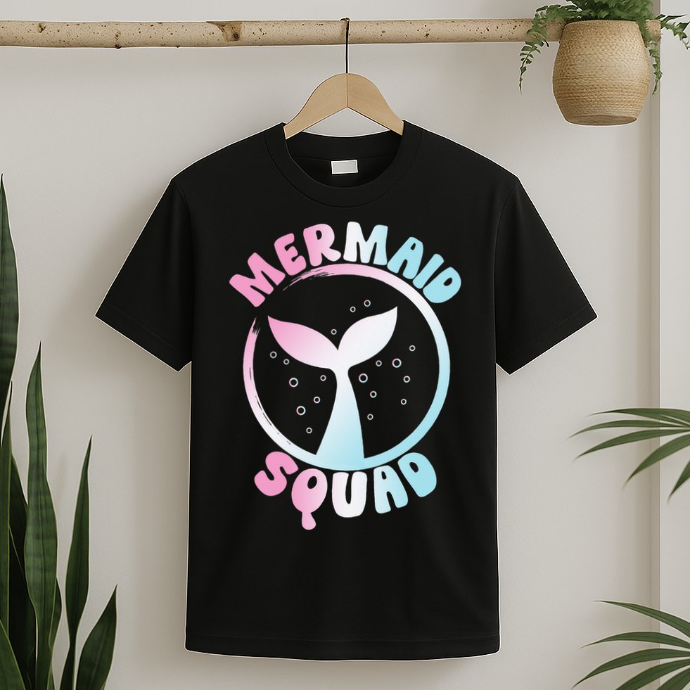 Funny Mermaid Squad Swimming Mermaid T-Shirt
