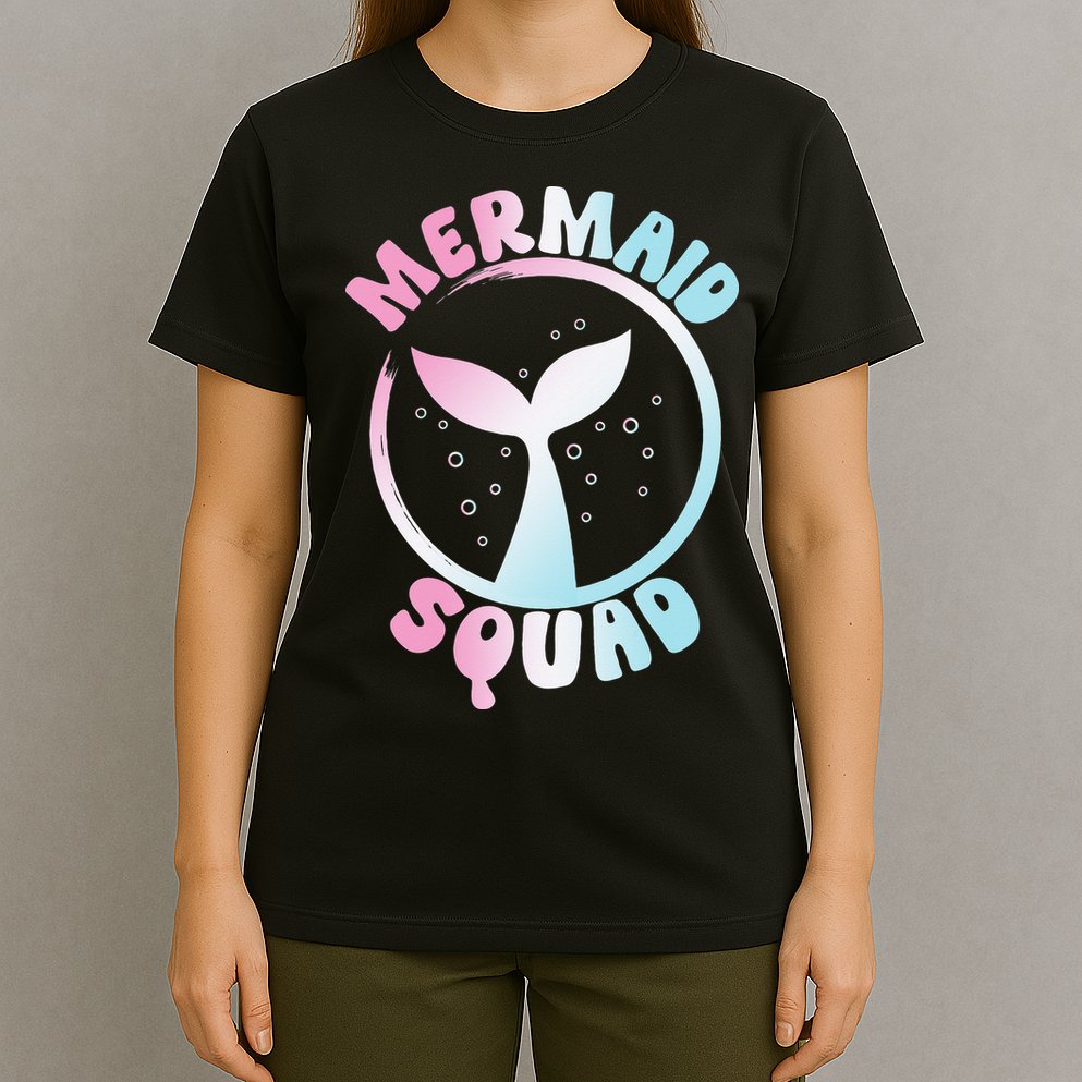 Funny Mermaid Squad Swimming Mermaid T-Shirt