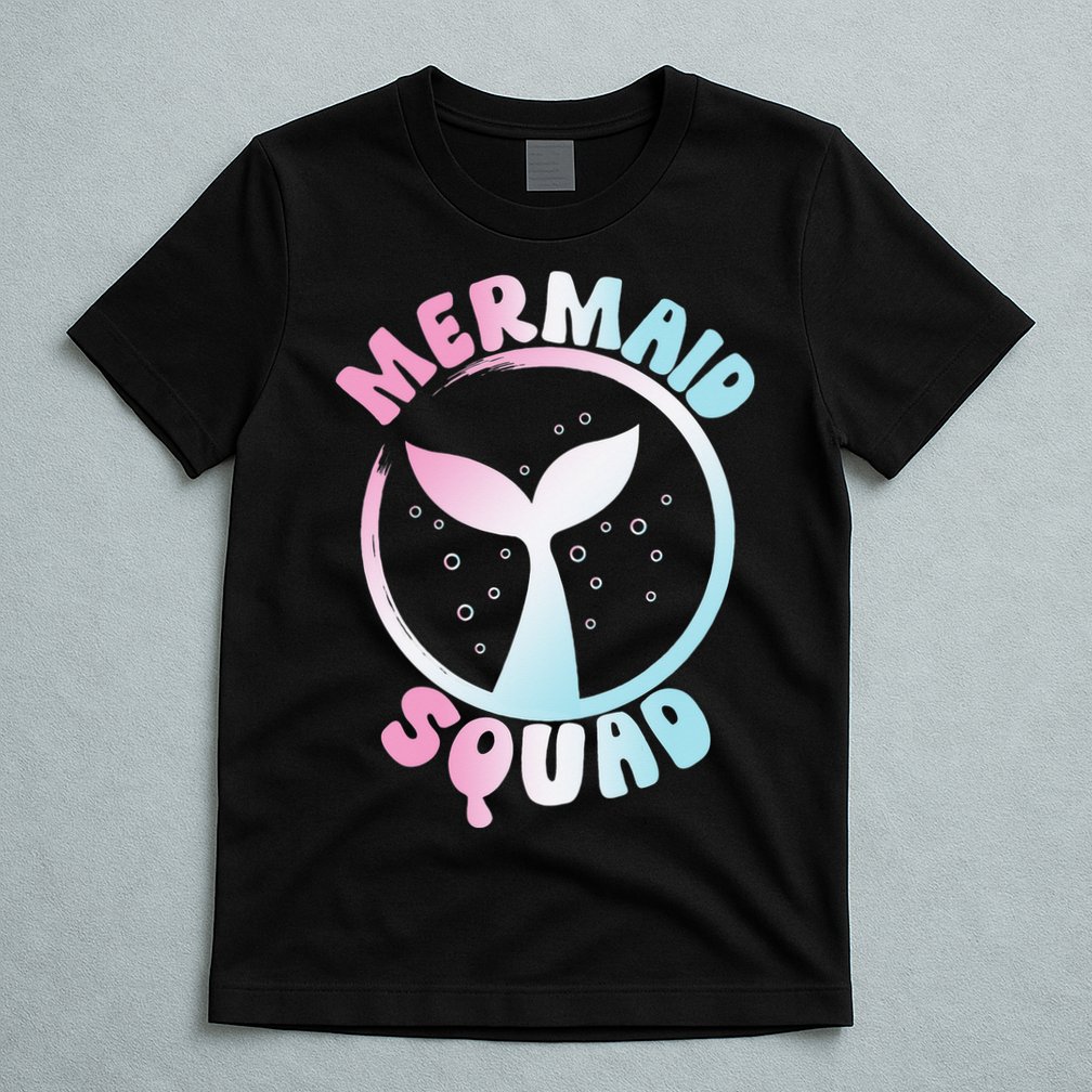 Funny Mermaid Squad Swimming Mermaid T-Shirt