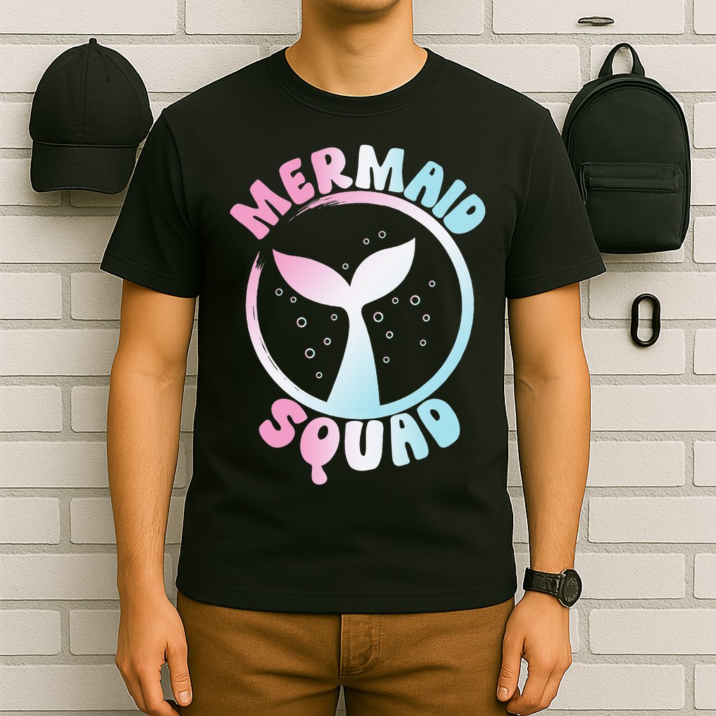 Funny Mermaid Squad Swimming Mermaid T-Shirt