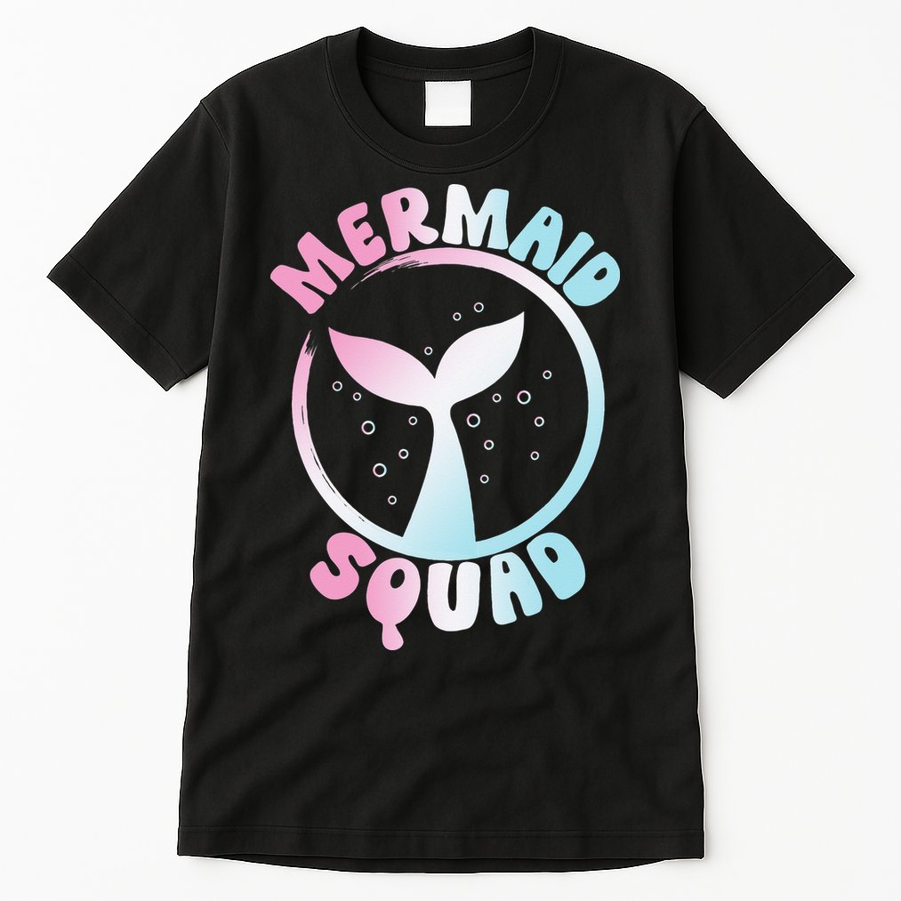Funny Mermaid Squad Swimming Mermaid Tall T-Shirt
