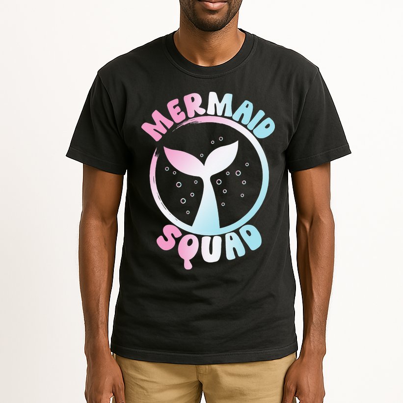 Funny Mermaid Squad Swimming Mermaid Tall T-Shirt