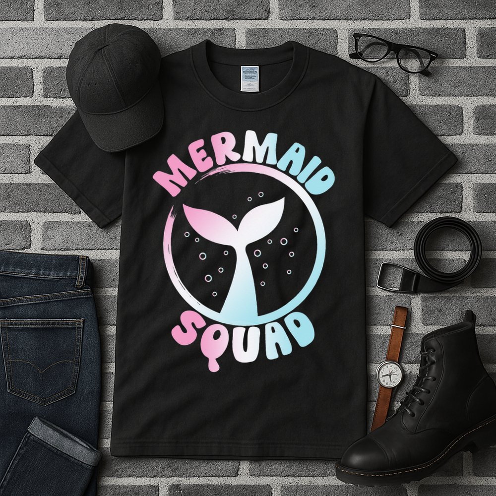 Funny Mermaid Squad Swimming Mermaid Tall T-Shirt