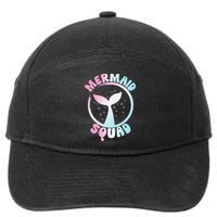 Funny Mermaid Squad Swimming Mermaid 7-Panel Snapback Hat