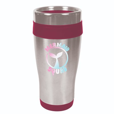Funny Mermaid Squad Swimming Mermaid 16oz Travel Tumbler